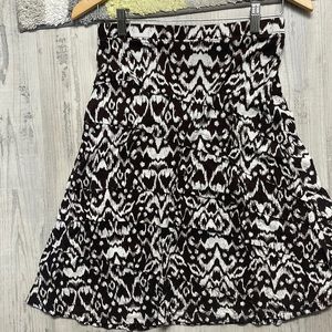 INC midi skirt brown and white size small